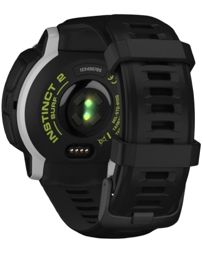 Смарт часовник Garmin - Instinct 2 Solar Surf, 45mm, черен/сив - 3